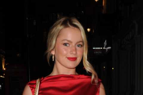 Love Island’s Tasha Ghouri shows off her endless legs in red minidress on date night with Andrew
