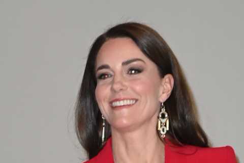 Kate Middleton dazzles in a red suit as she joins Prince William at star-studded gala