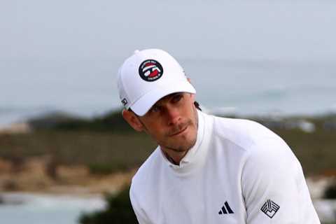 ‘Multi-sport athlete’ Gareth Bale shines on first day of PGA career with incredible cart shot as he ..