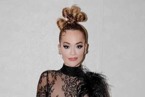 Rita Ora drives fans wild in sheer lace dress backstage at The Masked Singer