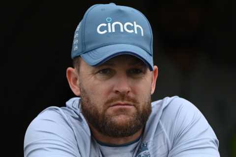 England cancel cricket match to spend day at races and watch head coach McCullum’s gelding..