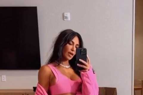 Kim Kardashian leaves fans shocked as she shows off major underboob and busts out of tiny white bra ..