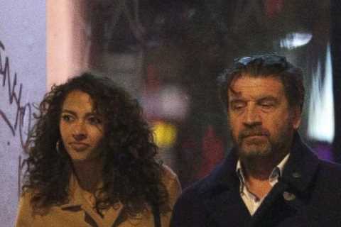 Nick Knowles cosies up to younger girlfriend in rare snaps as they enjoy date night