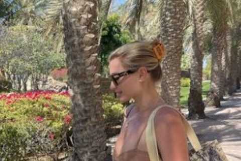 Billie Faiers shows off her amazing post-baby body in a bikini on holiday