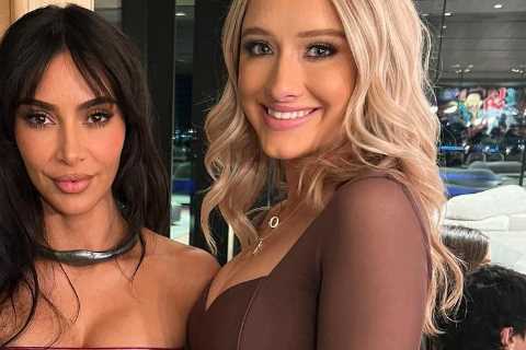 Kim Kardashian’s frail frame drowns in pink leather dress as she reveals new bangs at prison reform ..