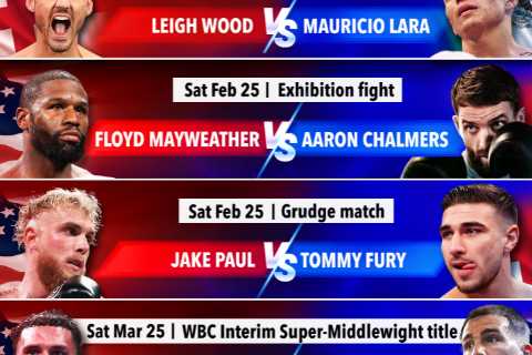Boxing schedule 2023: Results, upcoming fight dates – including Jake Paul vs Tommy Fury &amp; Floyd ..