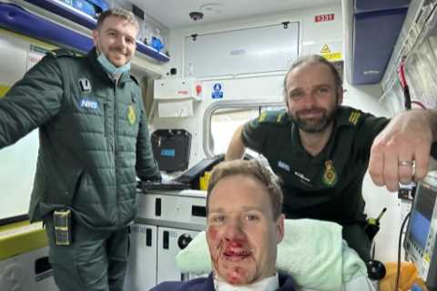 Dan Walker suffers nasty injuries in car crash leaving his face covered in blood – as star says..