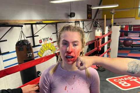 OnlyFans star turned boxer Astrid Wett left a bloody mess as she prepares for next fight on MisFits ..