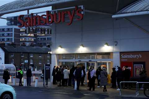Prime fans wait in huge queues outside Sainsbury’s as it stocks drink for first time – and shelves..