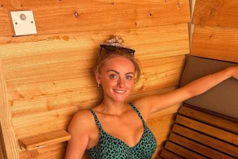 Coronation Street’s Katie McGlynn shows off her tiny waist as she relaxes on a spa day