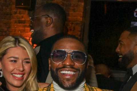 Floyd Mayweather celebrates 46th birthday in crazy suit as he hits London restaurant ahead of Aaron ..