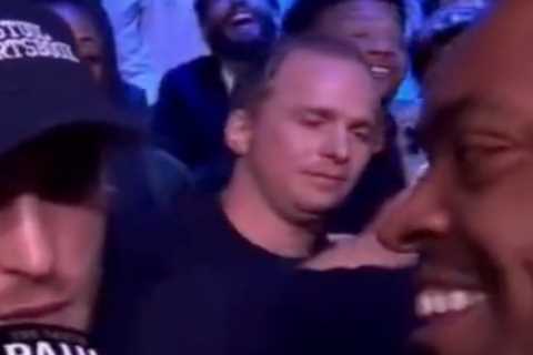 Laura Woods in stitches after cringeworthy interview gaffe during Jake Paul vs Tommy Fury fight
