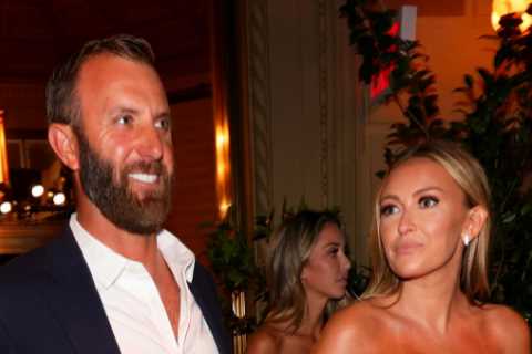 Paulina Gretzky sizzles in barely-there bikini as Dustin Johnson’s stunning Wag shows off..