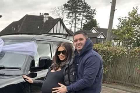 Pregnant Amy Childs splashes out on £110k Range Rover as she lands her own show and counts down to..