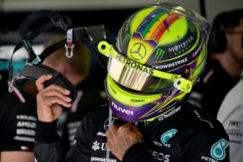 Lewis Hamilton makes political statement on day one of new season as he wastes no time in taking..