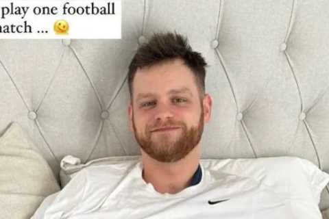 Hollyoaks star rushed to hospital after nasty accident playing football