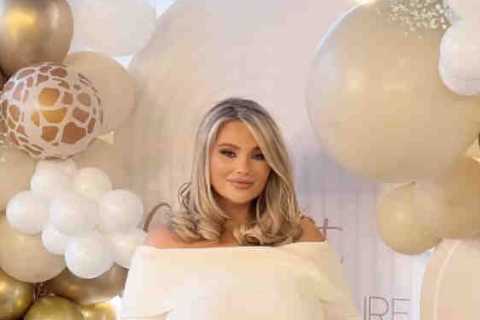 Shaughna Phillips shows off growing bump in skintight dress at baby shower with Love Island pals