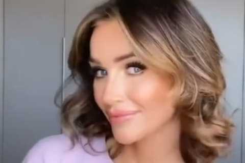Pregnant Laura Anderson shows off ‘real’ short hair as she takes extensions out