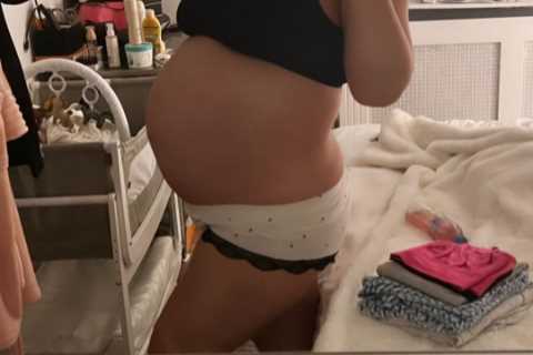 Love Island’s Shaughna shows off huge baby bump as she counts down to birth of first child