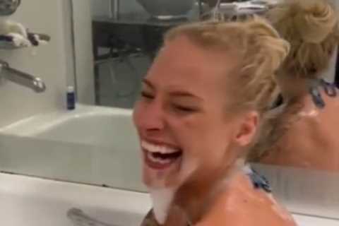 Ebanie Bridges shares bath video on Instagram as she teases ‘weight cut shenanigans’ on OnlyFans