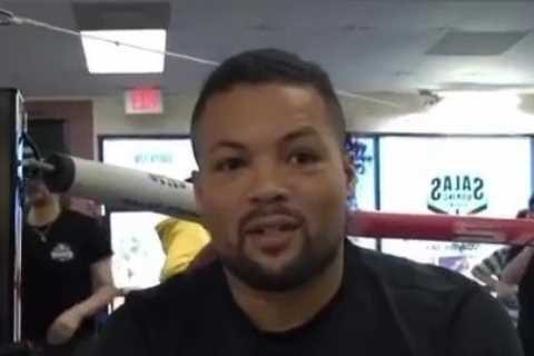 Joe Joyce gives hilariously awkward response after opponent Zhilei Zhang storms interview for..