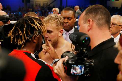 KSI accuses Jake Paul of ‘DUCKING’ fight after being sent contract as his manager says Wembley is..