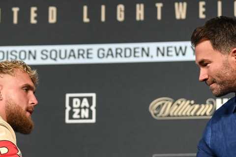 ‘I’d actually win that fight’ – Jake Paul called out by Eddie Hearn as 43-year-old promoter fancies ..