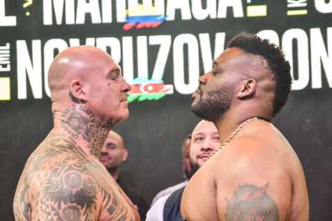 Jarrell Miller and Lucas Browne weigh combined 43 STONE for fight as disgraced heavyweight calls..
