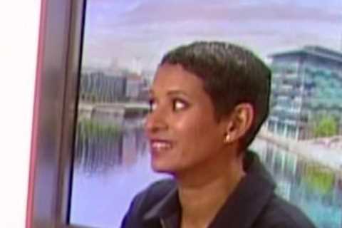 Naga Munchetty leaves Charlie Stayt looking unimpressed after hitting him with a fish live on BBC..