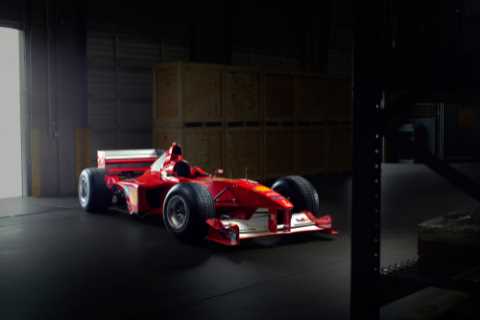 Michael Schumacher’s iconic 200mph Ferrari F1 car that racing legend won first world championship..