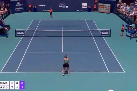 Watch bizarre moment Netflix tennis star Paula Badosa plays with a BALL BOY after opponent goes..