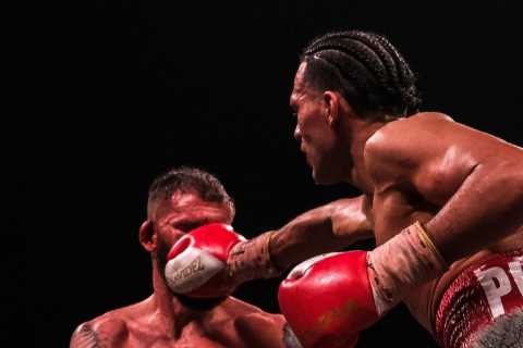 ‘We fought like warriors’ – David Benavidez batters Caleb Plant, who bravely refuses to go down, to ..