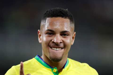 Arsenal step up Vitor Roque transfer hunt with Mikel Arteta confident of beating Barcelona to..