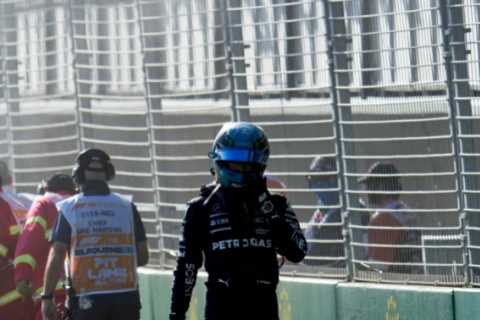 F1 star George Russell pulls out of Australian GP as car SETS ON FIRE after Lewis Hamilton’s..