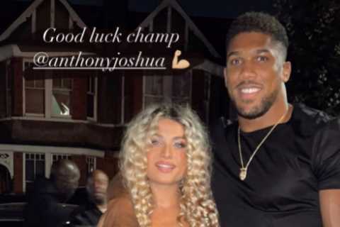 Love Island bombshell Antigoni Buxton flashes her underwear in see-through dress as she poses with..