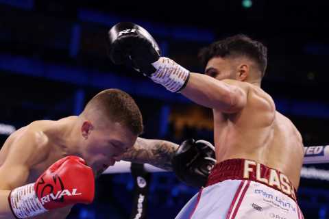Ricky Hatton’s son Campbell scores quickest win of career in just 1min 29secs of first round with..