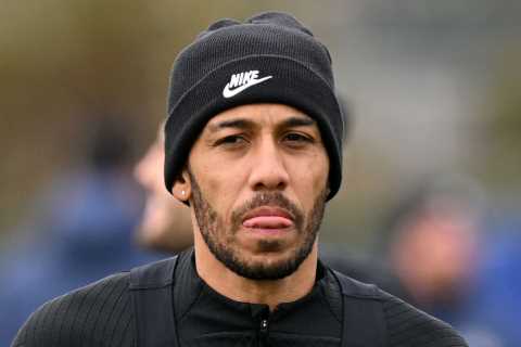 Pierre-Emerick Aubameyang ‘likes’ post announcing Graham Potter’s Chelsea sacking after boss and..
