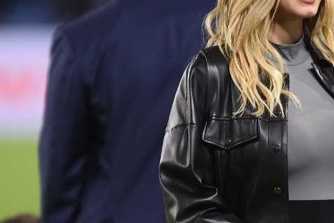 Liverpool flop Loris Karius’ pregnant Wag Diletta Leotta shows off growing baby bump in leather as..