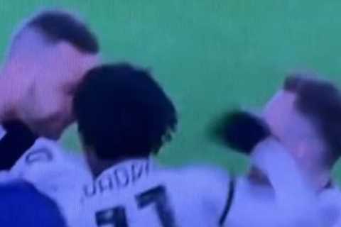 Watch ex-Chelsea star Cuadrado PUNCH Inter keeper to spark brawl as three players are sent off..