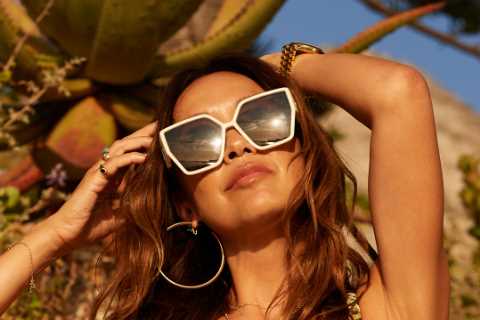 Myleene Klass wows in animal print bikini and stylish giant sunnies