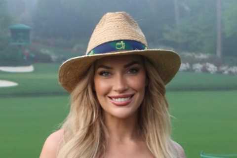 Paige Spiranac enjoys Masters feast and shows off her curves in figure-hugging green dress to get..