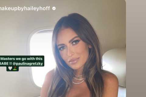 Paulina Gretzky branded ‘absolute babe’ as Dustin Johnson’s Wag relaxes in private jet in revealing ..