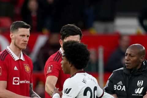 Man Utd FINED £65,000 for players’ behaviour vs Fulham as they top list of punished clubs this..