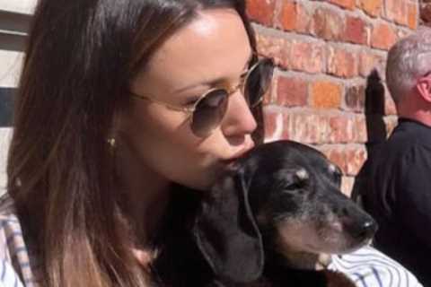 Michelle Keegan looks incredible as she kisses her dog before boozy celebrations