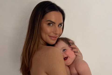 Love Island’s Jessica Shears poses naked with baby in adorable pictures that left star in tears