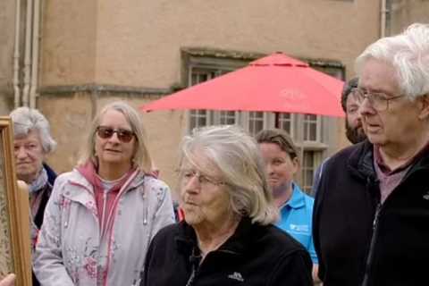 Antiques Roadshow guest gobsmacked by value of silk sampler that’s been in family since 1780