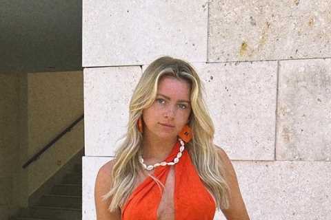 Love Island’s Tasha Ghouri is branded ‘perfect’ as she strips off to bright orange bikini in Mexico