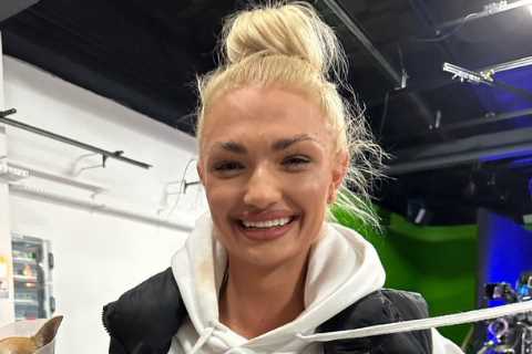 Elle Brooke’s rival Ola Danielka wears X-rated hoodie mocking OnlyFans star’s porn history at..