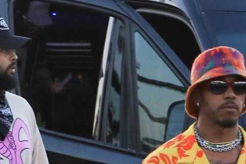 Lewis Hamilton looks stylish in bright outfit while heading to Coachella as Mercedes star takes..