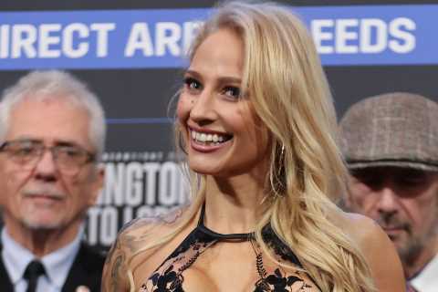 Ebanie Bridges vows to ‘break the internet’ at weigh-in for fight with fellow OnlyFans star Avril..